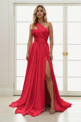 A-Line Sweep-Brush Train Chiffon Prom Dress CS0435 - COCOMELODY