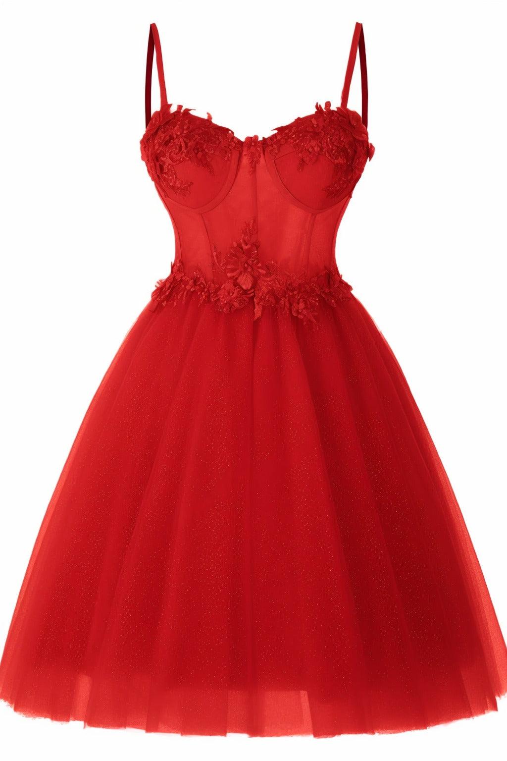 A-Line Short-Mini Tulle Prom Dress CS0400 - COCOMELODY