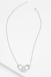 Rhodium plated Necklaces with Crystals CX0012 - COCOMELODY