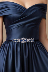 Ribbons Wedding Sash with Rhinestone Imitation Pearl 839584357990 - COCOMELODY