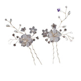 Bridal headwear Handmade flower Bridal accessories Wedding Hairpin Hair fork accessories 643526251684 - COCOMELODY