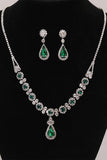 Alloy Rhinestone Necklace Earrings Jewelry 833119530382 - COCOMELODY