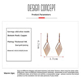 Full diamond geometric earrings 651717894595 - COCOMELODY