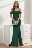 Trumpet-Mermaid Sweep-Brush Train Silk-Like Prom Dress CS0399 - COCOMELODY