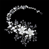 Wedding Headpieces Handmade Flowers Bridal Accessories Wedding Hair Accessories Crystal Pearl Headpieces 601071421433 - COCOMELODY