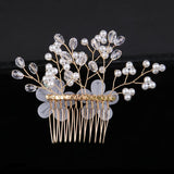Bridal headwear Pearl hair comb Wedding bridal accessories with comb Accessorized multicolor headwear 601413822086 - COCOMELODY
