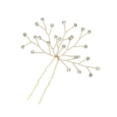 Gold Bridal Headwear Handcrafted Crystal Hair Accessories Wedding Hairpin Accessories set of 2 613908174425 - COCOMELODY