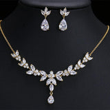 Water Drop Zircon Necklace Bridal Accessory 616165232392 - COCOMELODY