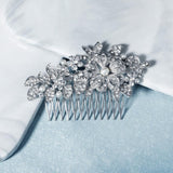Bridal bridal accessories Vintage alloy flowers set with drill and comb 619249915642 - COCOMELODY