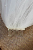 Two-tier Beaded Edge Tulle Elbow Veils with Beading 885484875185 - COCOMELODY