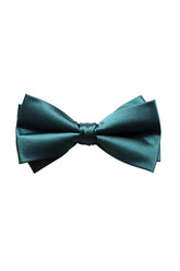 Men's 2-Piece Elastic Silk Like Satin Bow Ties Pocket Square 641989567542 - COCOMELODY