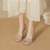 Chunky Heel 11cm PU Shoes 877856890347 - COCOMELODY