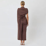 Asymmetry Mini Knitted Semi Formal Wedding Guest Dresses 8475537997982 - COCOMELODY