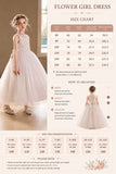 A-Line Sleeveless Sheer Back Bow Tulle Floor Length Flower Girl Dresses 915610270037