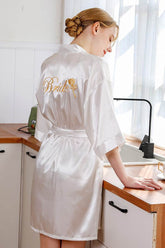 Personalized Bride Bridesmaid Robes Sexy Satin Robes 612191267008 - COCOMELODY