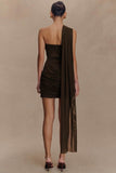 Sheath-Column Mini Elastic Knitted Fabric Dress 919061746485 - COCOMELODY