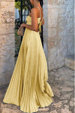A-Line Floor Length Silk-Like Wedding Guest Dress 899021324958