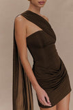 Sheath-Column Mini Elastic Knitted Fabric Dress 919061746485 - COCOMELODY