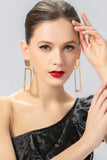 Personalized geometric fashion all-in-one mid-length ear clips 619606833719 - COCOMELODY
