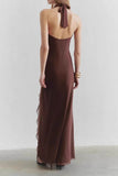 Sheath-Column Maxi Chiffon Dress 927383006662 - COCOMELODY