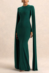 Mermaid Maxi Knitted Semi Formal Wedding Guest Dresses 8475538129054 - COCOMELODY