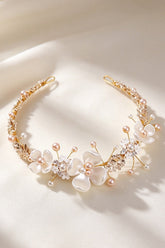 Romantic Princess Pearl Floral Flower Girl Headband 618018628212