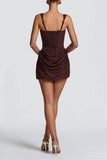 Sheath Mini Knitted Cocktail Wedding Guest Dresses 966492908268 - COCOMELODY