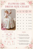 Ivory Satin Cold Shoulder Pink Bows Floor Length Flower Girl Dresses 1035700305747