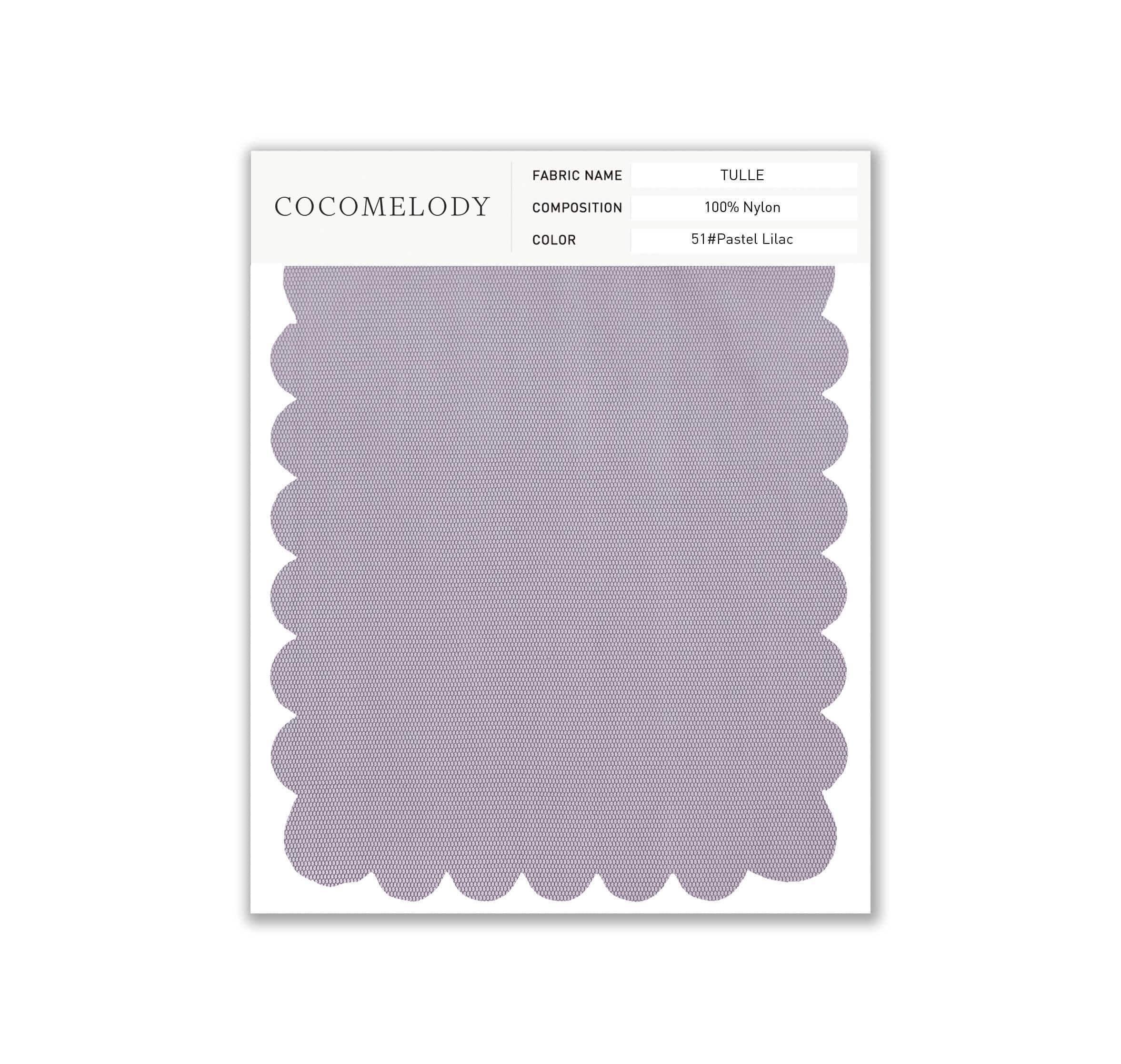 Tulle Fabric Swatch in Single Color SWTU16002 - COCOMELODY
