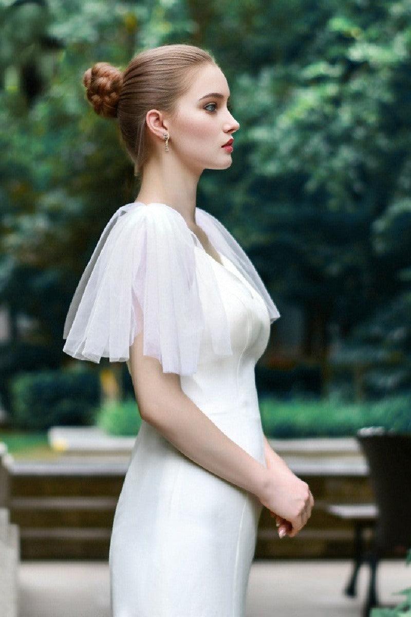 Gauze detachable wedding dress accessories 635223912931 - COCOMELODY