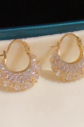 Micro-encrusted zircon bag earrings 693037597905 - COCOMELODY