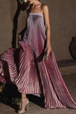 A-Line Floor Length Bronzing Fabric Wedding Guest Dress 832564519620