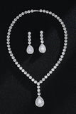Gorgeous Zircon Earrings/Necklace Jewelry Sets (Set of 2) 702764815986 - COCOMELODY