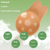 Bunny Ear Lift Bra Strapless Bra Seamless silicone invisible bra with bunny silicone invisible breast tape 691853832859 - COCOMELODY
