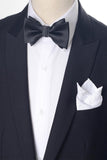 Men's three-piece South Korea Silk bow tie pocket square 642318281894 - COCOMELODY