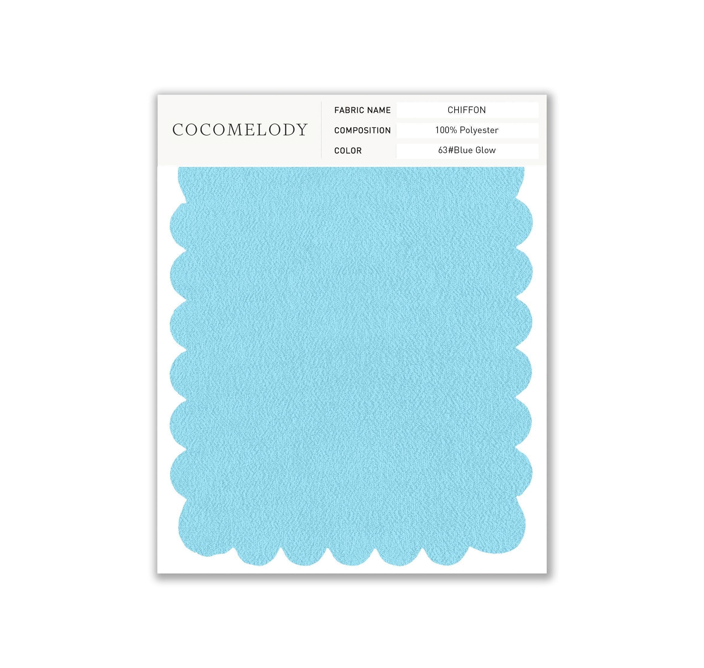 Chiffon Fabric Swatch in Single Color SWCH16001 - COCOMELODY