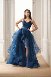 A-Line Floor-Length Tulle Prom Dress CS0412 - COCOMELODY