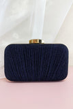 Elegant Shimmer Pleated Evening Clutch Bag Multi-Color 702952235325