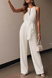 Halter Floor Length Elastic Cloth Wedding Jumpsuit 949852323242 - COCOMELODY