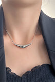Minimalist Geometric Curved Bar Snake Chain Collarbone Necklace 745243429568