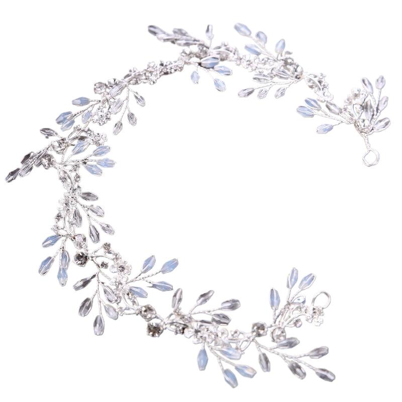 Headwear White crystal handmade headband Bridal Wedding Dress Accessories Bridal Headpieces 606632055117 - COCOMELODY