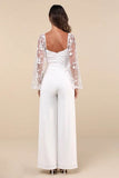 Sweetheart Floor Length Elastic Cloth Wedding Jumpsuit 906548526729 - COCOMELODY