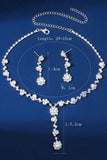 Elegant Rhinestone Wedding Earrings/Necklace Jewelry Sets (Set of 2) 571299893924 - COCOMELODY