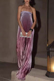 A-Line Floor Length Bronzing Fabric Wedding Guest Dress 832564519620