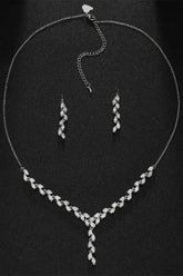 Gorgeous Zircon Earrings/Necklace Jewelry Sets (Set of 2) 702777627165 - COCOMELODY