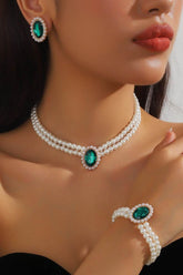 Classic Pearl/Bracelet/ Wedding Earrings/Necklace Jewelry Sets (Set of 3) 808578164285 - COCOMELODY