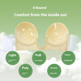 Deep U-shaped invisible bra One piece strapless super tucked-in wing traceless 691292759521 - COCOMELODY