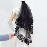 Black lace veil 583460859475 - COCOMELODY