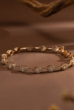 Vintage Luxury Egg Shape CZ Bracelet Plated Fully Paved Cubic Zirconia Link 844892302461