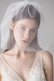 Chic Two-tier Cut Edge Tulle Blusher Veils AV18028 - COCOMELODY